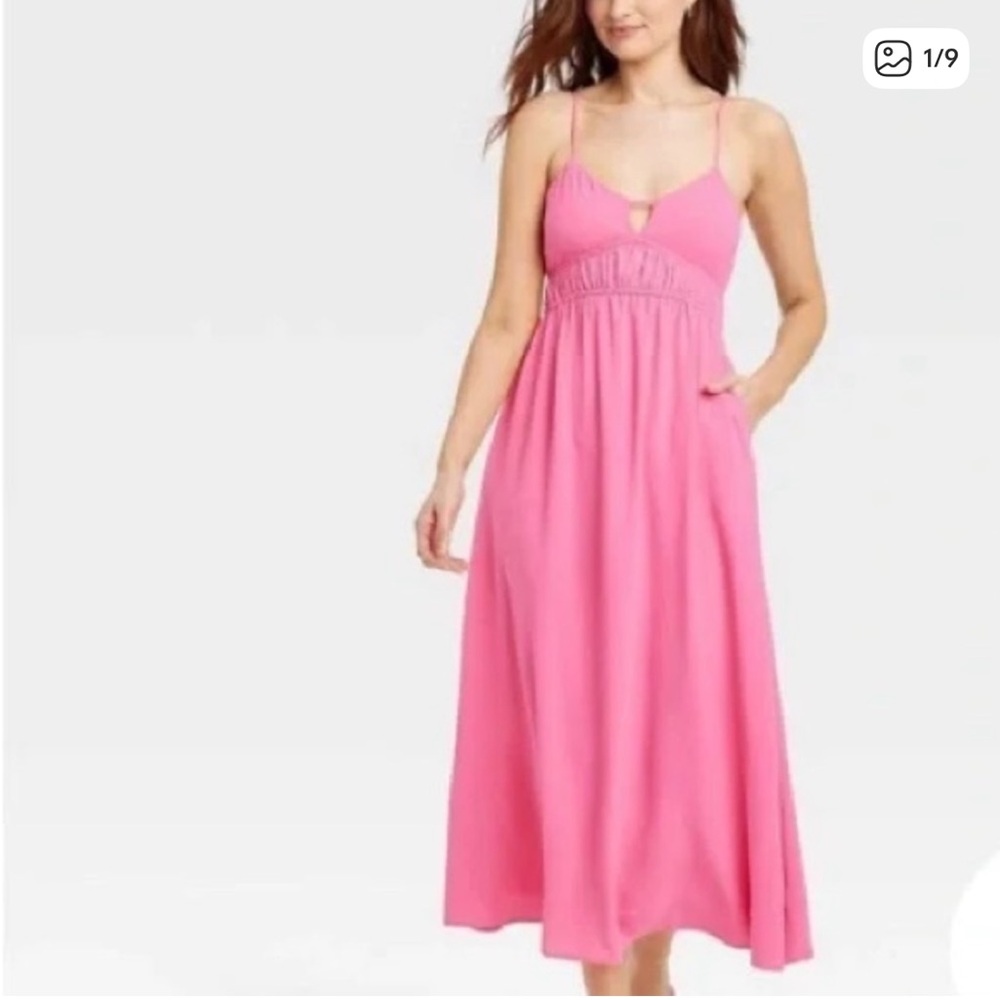 A New Day Vibrant Pink Maxi Dress
